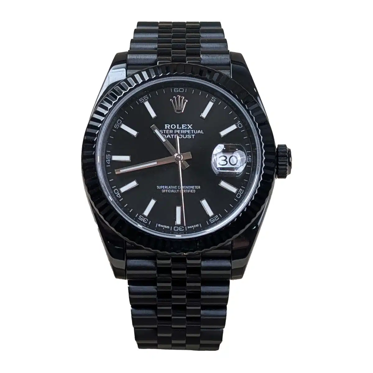Rolex Datejust black PVD stainless steel case