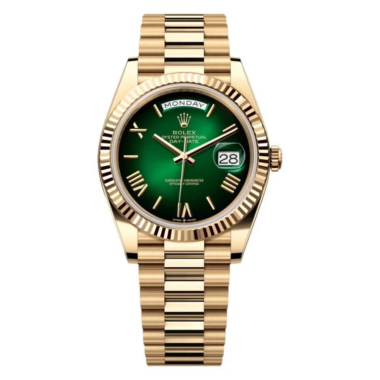 Rolex Day-Date Green ombré Dial Yellow Gold President