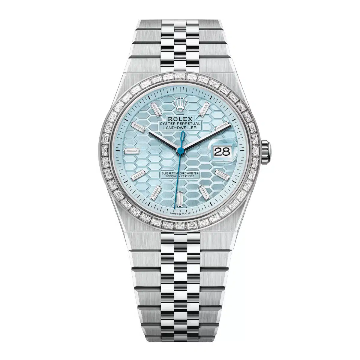 Rolex Land-Dweller Blue Honeycomb